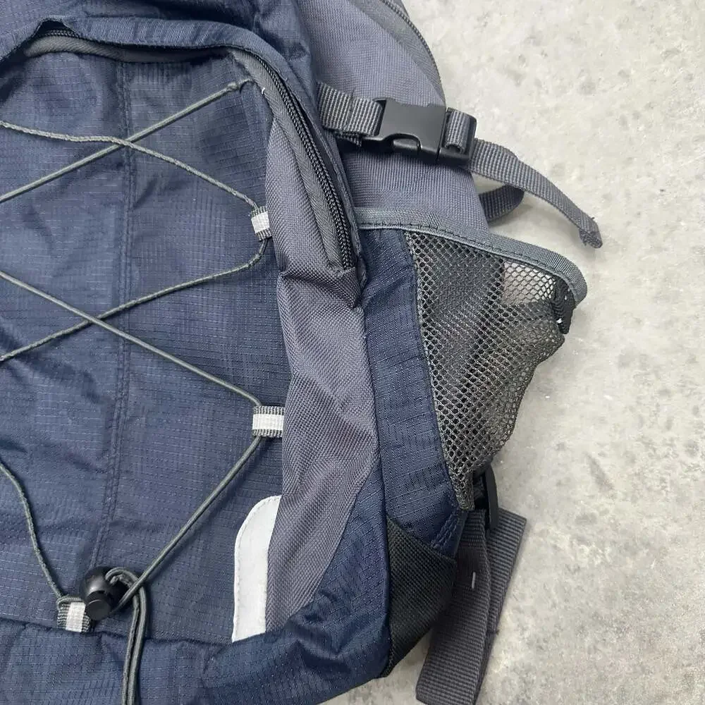 Greatland Blue and Gray Bungee Hiking Daypack Backpack